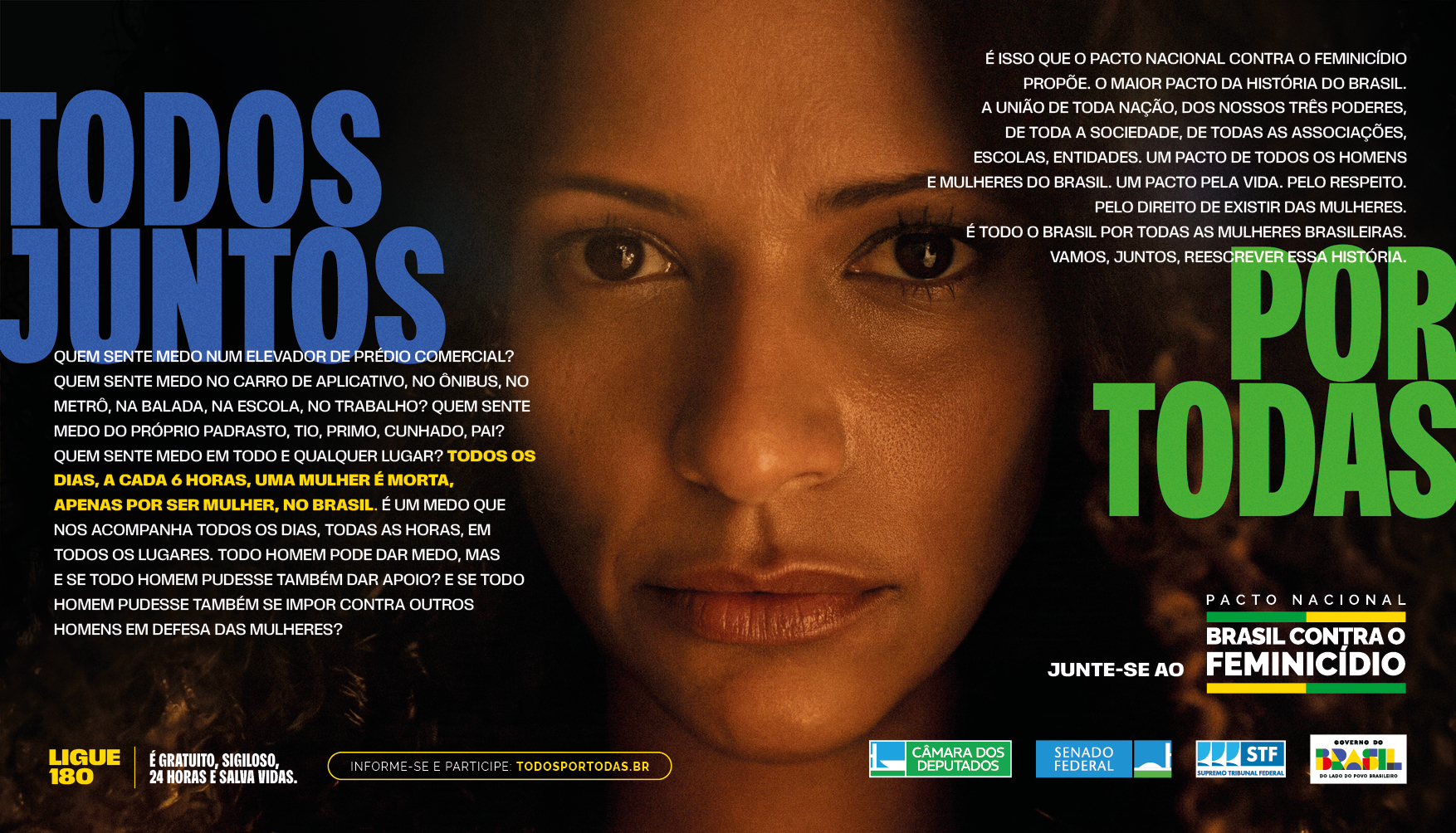 Série de peças da campanha Brasil contra o feminicídio